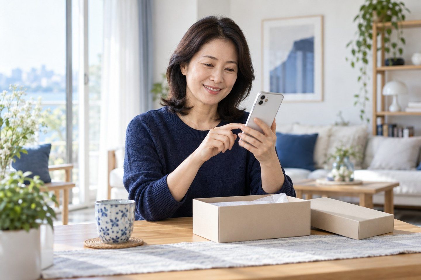 노트북 앞에서 업무 내용을 안내하는 여성 — 비대면 카드결제 PG사 수수료 무료 개통무료 개통, 여는 값 없이 첫 링크까지 가요.