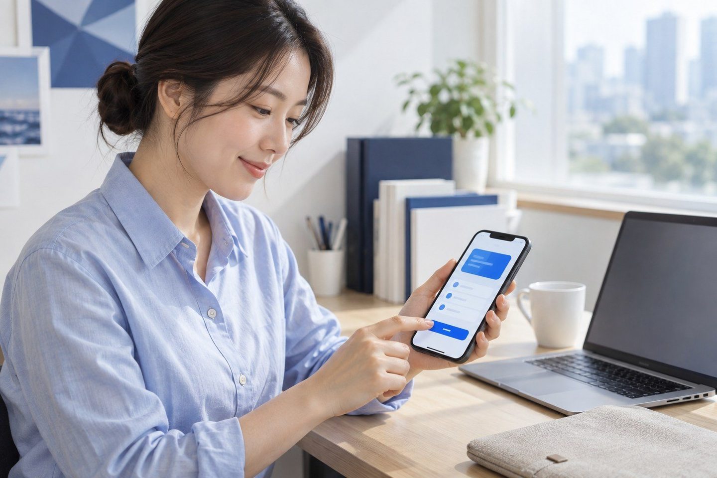 태블릿과 서류를 함께 살펴보는 여성 — 비대면 카드결제 PG사 수수료 어떤 길을 쓸지 먼저 적어야 견적 숫자가 제자리를 찾아요.